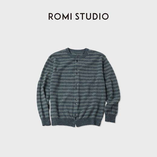 ROMI STUDIO100%高支精纺羊毛亲肤不扎廓形开襟毛衫 RWCAW66286 商品图2