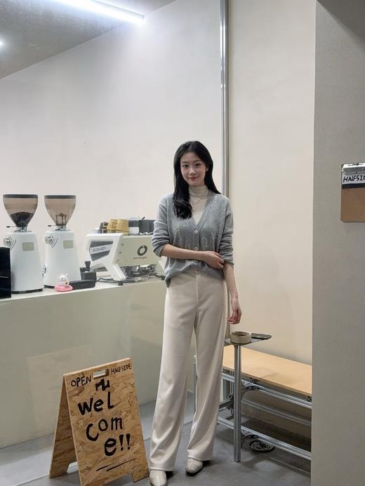 火桐hooton 驼绒蚕丝冬款窄版直筒针织裤TD9950 商品图0