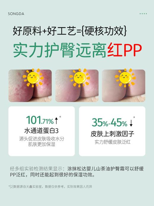 松达婴儿山茶油护臀膏新生婴儿宝宝专用屁屁霜防红屁股婴幼儿舒缓21g 商品图3