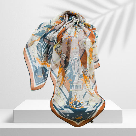 鑫缘  精纺羊绒大方巾 GD0028 商品图8