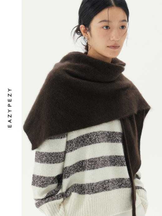 雪松露重磅宽松条纹羊绒衫 商品图2