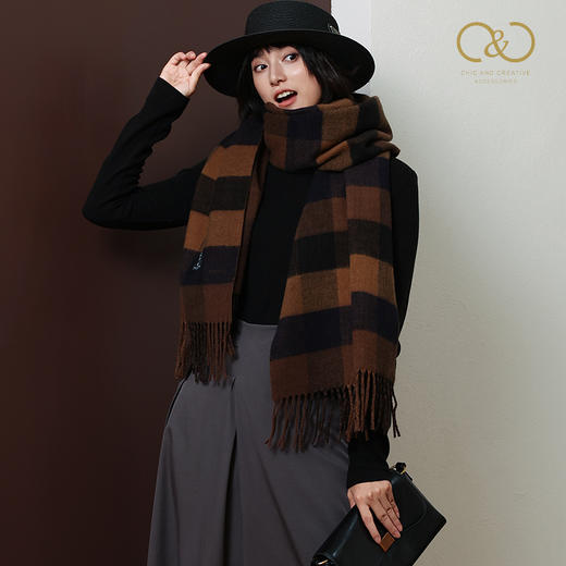 板牙专属！C&C 明星款双面羊毛系列围巾25CCW001 商品图7