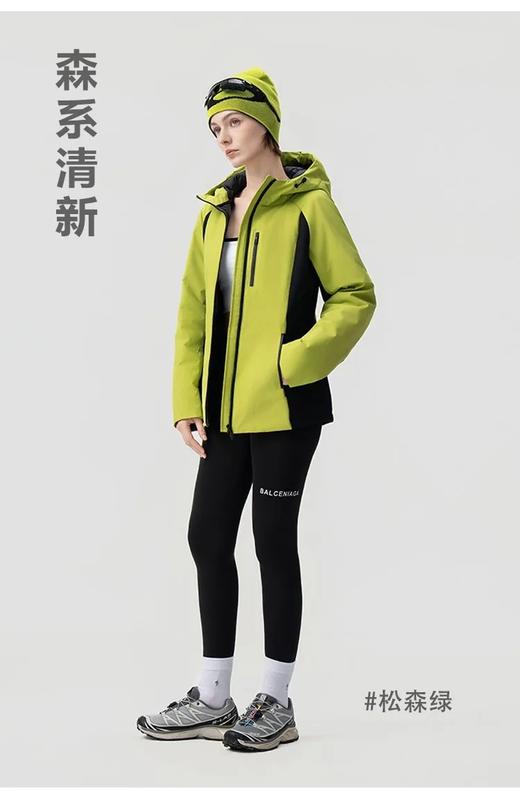 D110615新款女士鹅绒修身冲锋衣工装连帽羽绒服 商品图7