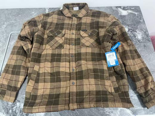 瑕疵Columbia/哥伦比亚 男士春秋舒适内加绒保暖格纹衬衫外套 商品图0