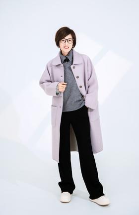 强缩绒纯羊毛大衣