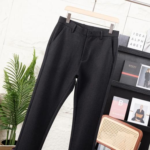 D110603品质巨献！360度无死角包边！秋冬男士羊毛呢轻商务修身小直筒休闲长裤 商品图6