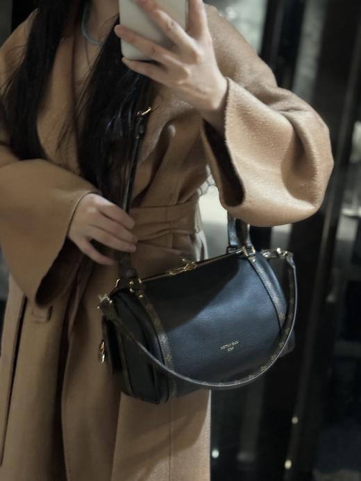 驴家 Express经典花纹镶边 牛皮革腋下包斜挎单肩包（163.芯片） 商品图4