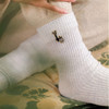 暖袜 100%山羊绒提花 可爱饰绣 松软无骨中筒袜 堆堆袜 山林曦照 商品缩略图4