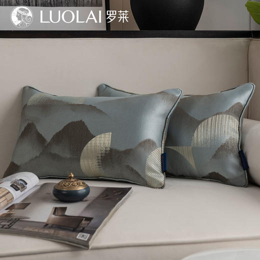 罗莱软装 关山月影抱枕果绿 商品图5