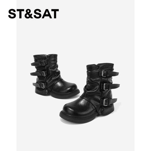 【童鞋】星期六加绒时髦废土风女童裤腿靴SSD4198L4V 商品图6