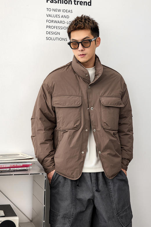 徐太浪【复古休闲 拼接口袋】云朵泡芙羽绒服男冬季保暖防寒外套 商品图4