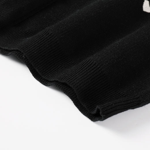 奢姿大码女装2025冬季胖妹妹时尚爱心撞色针织衫气质甜美显瘦上衣9854694220 商品图4