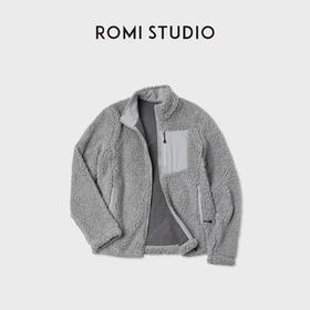 ROMI STUDIO“温暖已至”梭织高领锁温YKK拉链摇粒绒外套RWCAWD5512