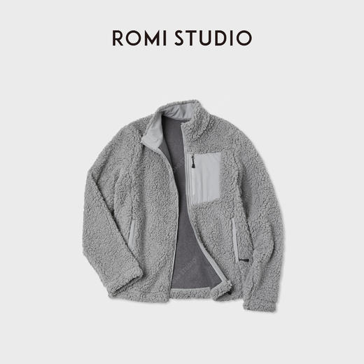 ROMI STUDIO“温暖已至”梭织高领锁温YKK拉链摇粒绒外套RWCAWD5512 商品图0