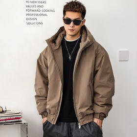 徐太浪【复古休闲 工装口袋】连帽羽绒服男冬季防寒防风大码外套