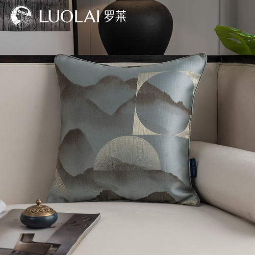罗莱软装 关山月影抱枕果绿 商品图4