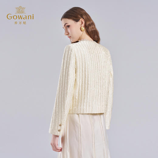 乔万尼小香风气质短款真丝提花棉服ET4T943 商品图4