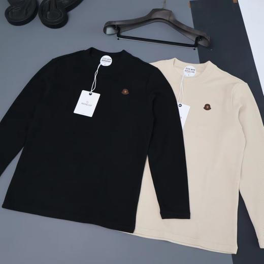 D110629秋冬款重磅来袭！胸前3D立体小标logo长袖打底休闲衫男款 商品图5