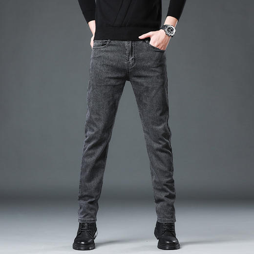 高端秋冬牛仔裤！2025男士新直筒加绒男裤弹力休闲裤2025商务长裤！ 商品图6