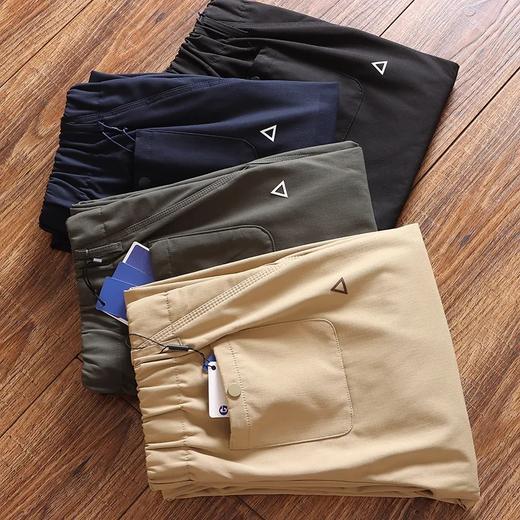 D110605秋冬新品加绒保暖防风防水男士直筒松紧腰三角标休闲长裤！ 商品图1