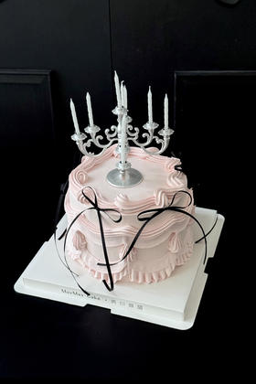 复古粉色·烛台蛋糕【B5170】