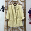 「断码清仓」鹅黄色休闲小西装上衣ZFYY087 商品缩略图1