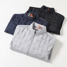 D110607羽绒拼接压胶轻薄保暖男士秋冬薄款羽绒服外套