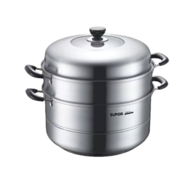 SUPOR苏泊尔好帮手不锈钢三层复底蒸锅SZ32B17    32CM