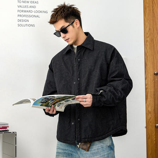 徐太浪【花纹设计 厚款大码】按扣羽绒服男冬季2025新款防寒外套 商品图0