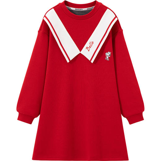 【清仓捡漏】【加绒】【100-110】【史努比】女童冬款加绒连衣裙 商品图4