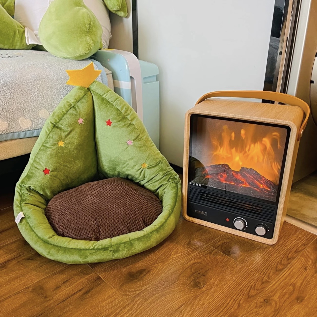 【圣诞专场】【圣诞小窝懒人沙发】趣味姜饼圣诞树毛绒玩具雪人星星安抚玩偶圣诞礼物 靠垫坐垫一体办公室久坐神器 学生座垫宿舍懒人垫