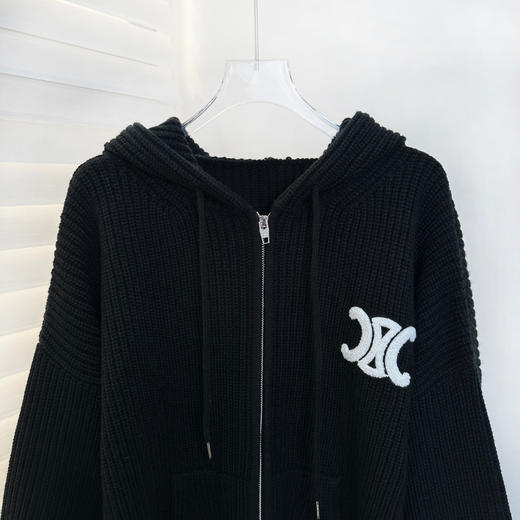 XY36-赛琳25SS秋冬凯旋门徽标针织拉链毛衣外套（ZMZ） 商品图5