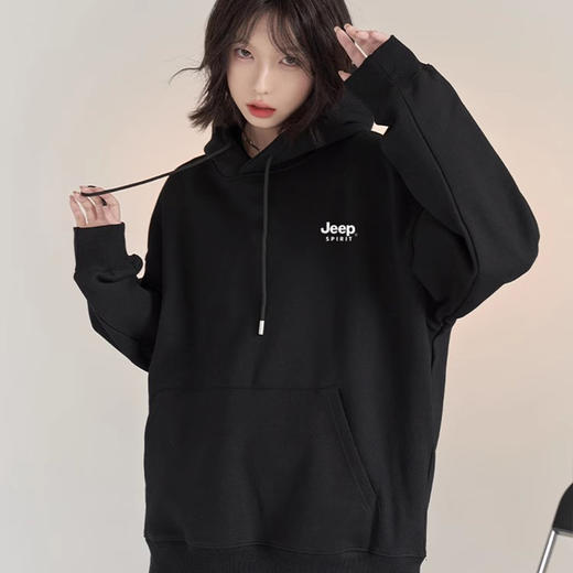 【320g重磅 触感柔软 时尚休闲】 吉普JEEP SPIRIT 多色百搭情侣卫衣（圆领/连帽款任选） 商品图2