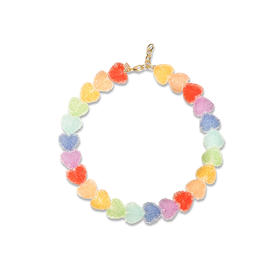北京仓｜CRYSTAL HAZE-Jelly Heart-彩虹色 爱心 项链［挪威设计师］