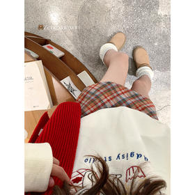 【129元任选2件】现货！红绿格子短裙