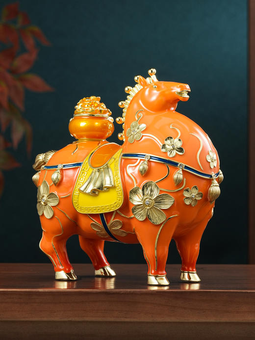 生肖马摆件招财高级感办公室桌面装饰吉祥物马上发财乔迁开业礼物 商品图3