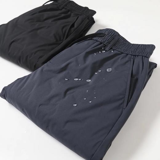 D110609冬季防风保暖防泼水压胶厚款男士90白鸭绒休闲羽绒裤 商品图3