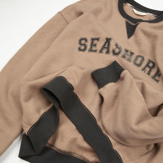 ROMI STUDIO“美式复古”羊毛棉混纺植绒印花套头卫衣 RWCASY5978 商品图4