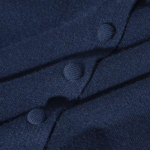 茧墨 雅致减龄木耳边撞色针织开衫 商品图3