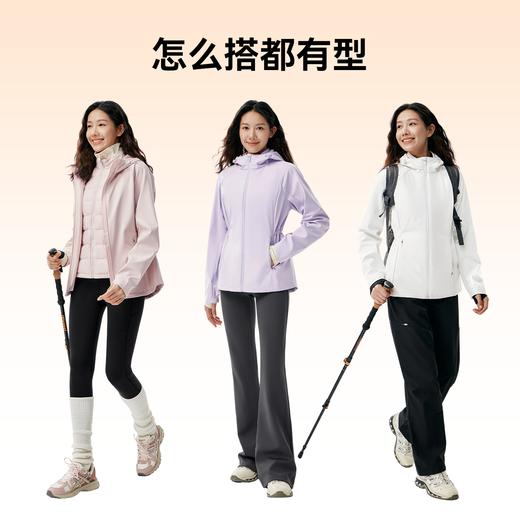 MOLYVIVI魔力薇薇小蛮腰鹅绒羽绒服女2025冬季新款防风防水三合一软壳外套 商品图3