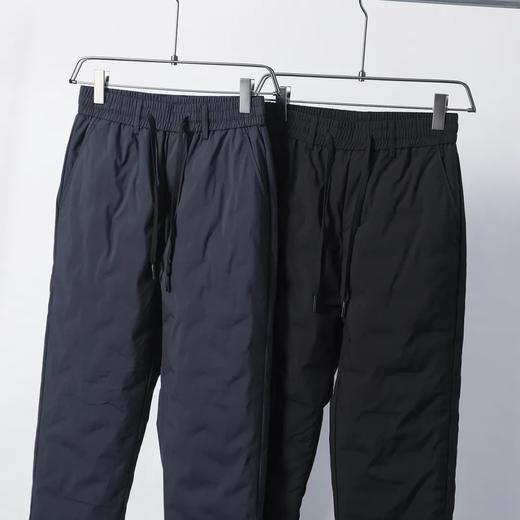 D110609冬季防风保暖防泼水压胶厚款男士90白鸭绒休闲羽绒裤 商品图5