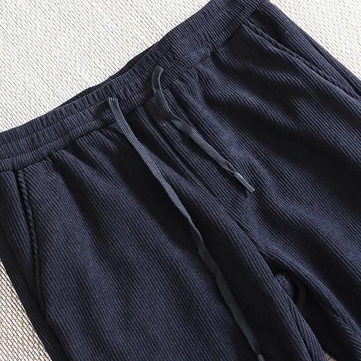 D110606秋冬加绒加厚灯芯绒男士修身小直筒日系纯色休闲裤 商品图7