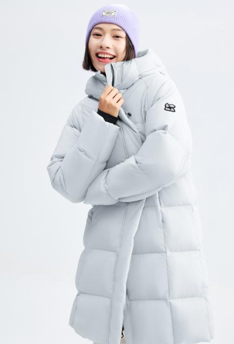 老米优品🎈【品牌授权】亲子款！❄下雪天的幸福感《长款厚款连帽羽绒服》森林棠 ,硬核御寒！ 90白鸭绒防寒保暖羽绒服 商品图7