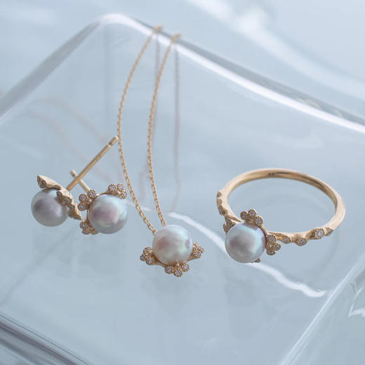 订购10周到｜Shinkai-spread akoya-Akoya珍珠 钻石 吊坠 项链［日本设计师］ 商品图2