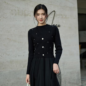 奢姿大码女装2025秋季减龄钻饰设计V领上衣胖妹妹时尚百搭背心9854653816A