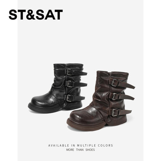 【童鞋】星期六加绒时髦废土风女童裤腿靴SSD4198L4V 商品图8