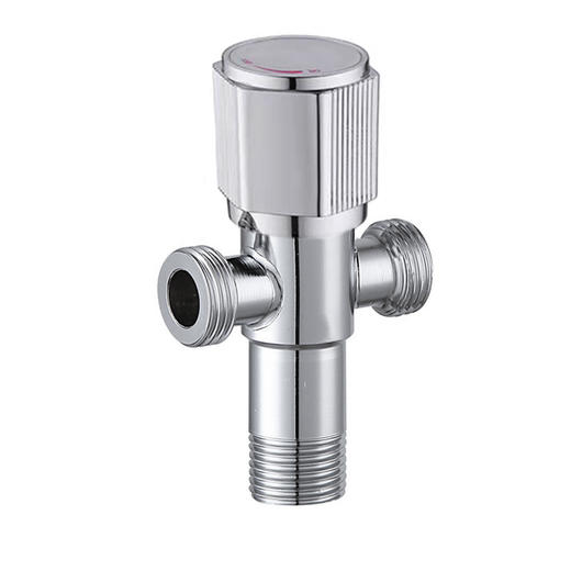 6116泽塔双出水不锈钢角阀-电镀 商品图0