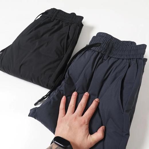 D110609冬季防风保暖防泼水压胶厚款男士90白鸭绒休闲羽绒裤 商品图2