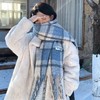 椒盐和猫 秋冬专属韩系氛围感条纹格子围巾 两面可戴 多种戴法 商品缩略图2