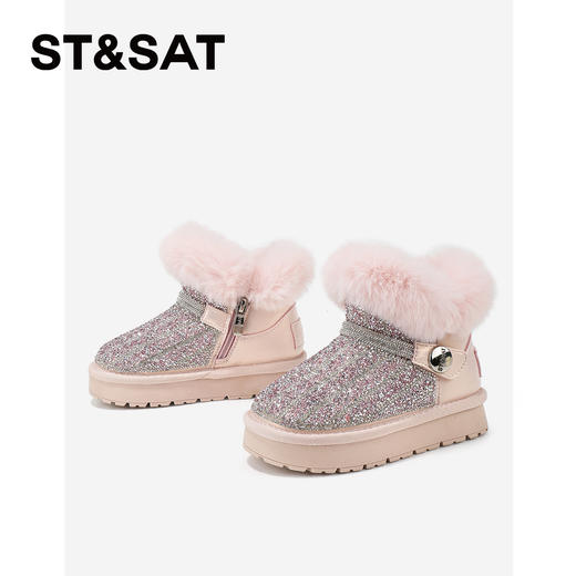 【童鞋】星期六闪闪亮片加绒厚底女童雪地靴SSD419AL18 商品图6